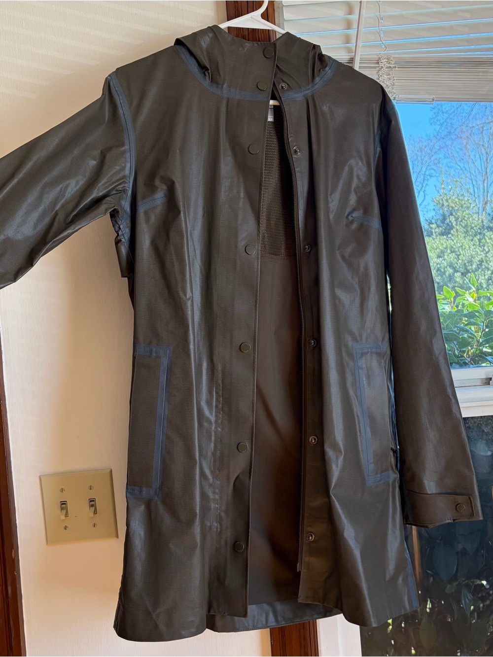 Women’s brown Waterproof Hooded Raincoat